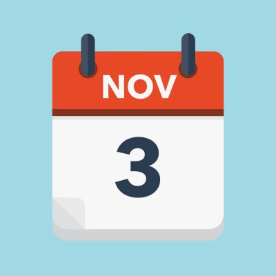 Calendar icon showing 3rd November